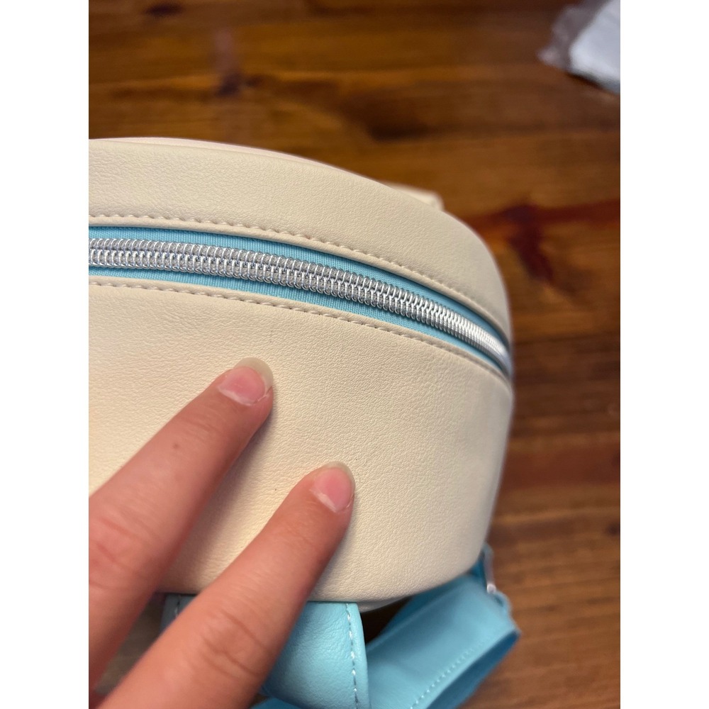 Loungefly Winnie the Pooh Mini Backpack Cream Blue Bee Charm - Picture 4 of 8